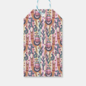 Füge Deinen Namen hinzu | Lamas auf Streifen Muste Geschenkanhänger (Rückseite)