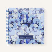 Füge Deinen Namen hinzu | Lila Mikrobenmuster Notizblock (Vorderseite)