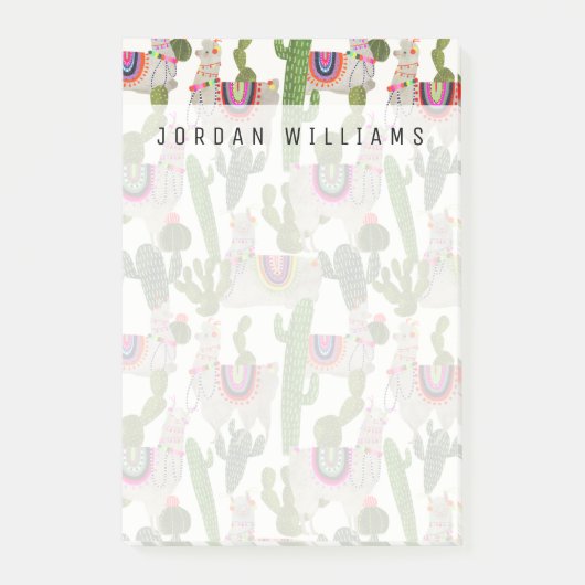 Füge Deinen Namen hinzu | Llamarama Collection Pat Post-it Klebezettel (Vorderseite)