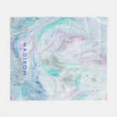 Füge Deinen Namen hinzu | Marmor I Fleecedecke (Vorderseite (Horizontal))