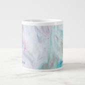 Füge Deinen Namen hinzu | Marmor I Jumbo-Tasse (Vorderseite)
