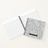 Füge Deinen Namen hinzu | Medizinisches B&W Muster Notizblock (Innenseite)