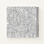 Füge Deinen Namen hinzu | Medizinisches B&W Muster Notizblock (Rückseite)