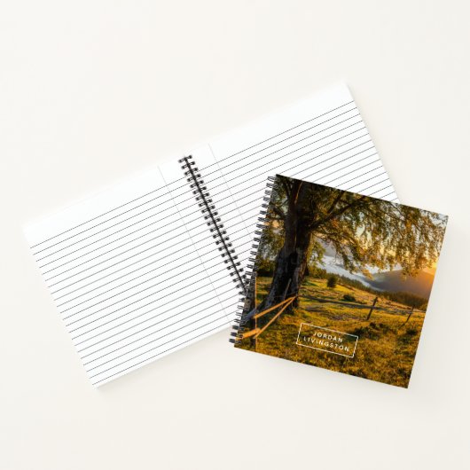 Füge Deinen Namen hinzu | Misty Dawn in einem Wald Notizblock (Innenseite)