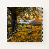 Füge Deinen Namen hinzu | Misty Dawn in einem Wald Notizblock (Rückseite)