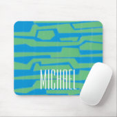 Füge Deinen Namen hinzu | Moderner Circuit V Mousepad (Mit Mouse)