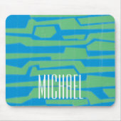 Füge Deinen Namen hinzu | Moderner Circuit V Mousepad (Vorne)