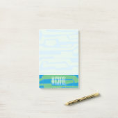 Füge Deinen Namen hinzu | Moderner Circuit V Post-it Klebezettel (Auf Schreibtisch)