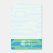 Füge Deinen Namen hinzu | Moderner Circuit V Post-it Klebezettel (Vorderseite)