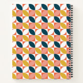 Füge Deinen Namen hinzu | Modernes Leaf Muster Mit Notizblock (Rückseite)