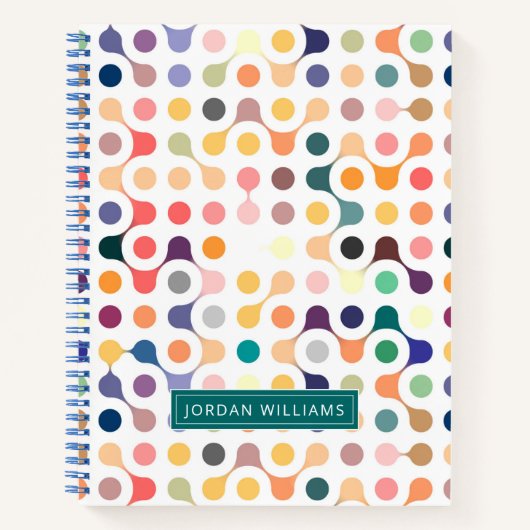 Füge Deinen Namen hinzu | Muster der molekularen S Notizblock (Vorderseite)