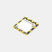 Füge Deinen Namen hinzu | Muster für Hummeln Post-it Klebezettel (angewinkelt)