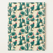 Füge Deinen Namen hinzu | Muster Grün und Rot Planer (Rückseite)