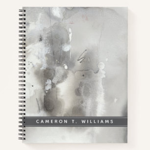 Füge Deinen Namen hinzu   Mystische Objekte - grau Notizblock