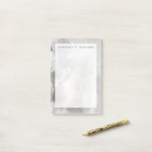 Füge Deinen Namen hinzu | Mystische Objekte - grau Post-it Klebezettel (Auf Schreibtisch)