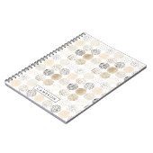 Füge Deinen Namen hinzu | Neutrales Abstraktes Kre Notizblock (Linke Seite)