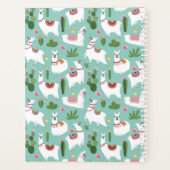 Füge Deinen Namen hinzu | Niedliche Llamas auf Aqu Planer (Rückseite)