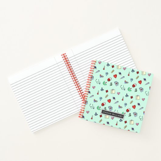 Füge Deinen Namen hinzu | Niedliches medizinisches Notizblock (Innenseite)