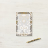 Füge Deinen Namen hinzu | Ochre Ikat I Post-it Klebezettel (Auf Schreibtisch)