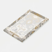 Füge Deinen Namen hinzu | Ochre Ikat I Post-it Klebezettel (angewinkelt)