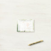 Füge Deinen Namen hinzu | Palm-Blätter mit Weißer  Post-it Klebezettel (Auf Schreibtisch)