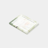 Füge Deinen Namen hinzu | Palm-Blätter mit Weißer  Post-it Klebezettel (angewinkelt)