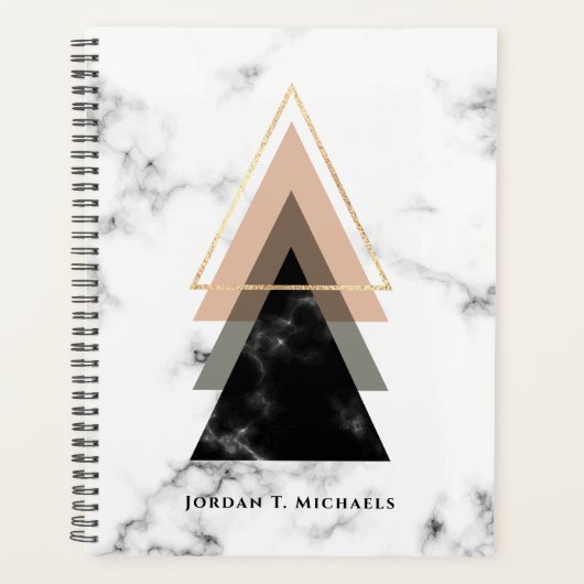 Füge Deinen Namen hinzu | Pastellfarben - Marmor - Planer (Vorderseite)