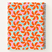 Füge Deinen Namen hinzu | Retro Orange Wedge Patte Notizblock (Rückseite)