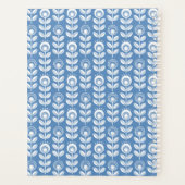 Füge Deinen Namen hinzu | Retro Scandinavian Blue Planer (Rückseite)