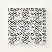 Füge Deinen Namen hinzu | Schwarze Pinselstriche u Notizblock (Rückseite)