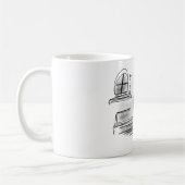 Füge Deinen Namen hinzu | Schwarzer und weißer Kaf Kaffeetasse (Links)