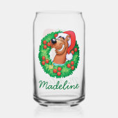 Füge Deinen Namen hinzu | Scooby in Wreath Dosenglas (Vorderseite)