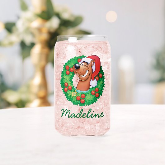 Füge Deinen Namen hinzu | Scooby in Wreath Dosenglas (Insitu (Hochzeit))