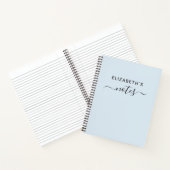 Füge Deinen Namen hinzu | Simple Pastel Blue Notizblock (Innenseite)