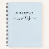 Füge Deinen Namen hinzu | Simple Pastel Blue Notizblock (Vorderseite)