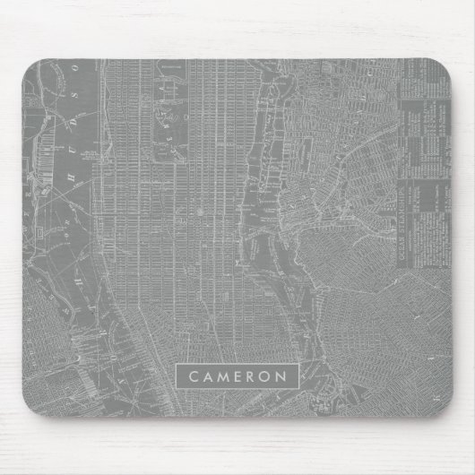 Füge Deinen Namen hinzu | Sketch von New York City Mousepad (Vorne)