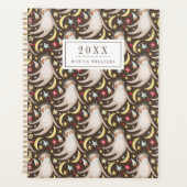 Füge Deinen Namen hinzu | Sloth Astronaut Pattern Planer (Vorderseite)