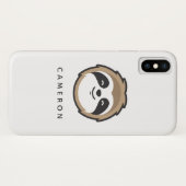 Füge Deinen Namen hinzu | Sloth Mascot Case-Mate iPhone Hülle (Rückseite (Horizontal))