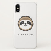 Füge Deinen Namen hinzu | Sloth Mascot Case-Mate iPhone Hülle (Rückseite)