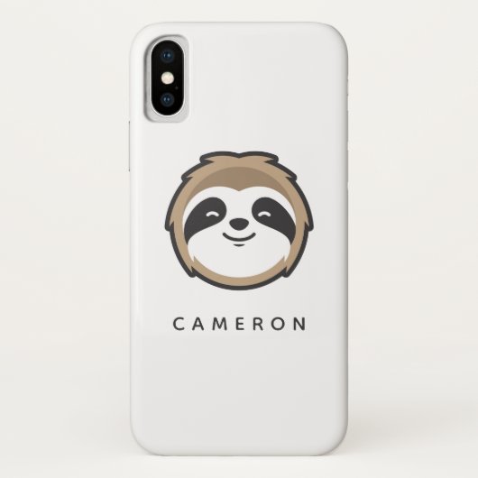 Füge Deinen Namen hinzu | Sloth Mascot Case-Mate iPhone Hülle (Rückseite)