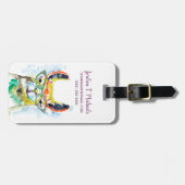 Füge Deinen Namen hinzu | Smarty Pants Llama Gepäckanhänger (Vorderseite horizontal)