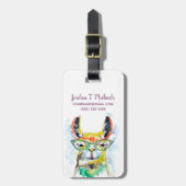 Füge Deinen Namen hinzu | Smarty Pants Llama Gepäckanhänger (Vorderseite vertikal)