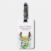 Füge Deinen Namen hinzu | Smarty Pants Llama Gepäckanhänger (Rückseite vertikal)