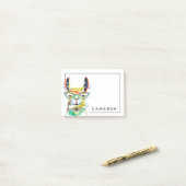 Füge Deinen Namen hinzu | Smarty Pants Llama Post-it Klebezettel (Auf Schreibtisch)