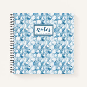 Füge Deinen Namen hinzu   Soft Blue Watercolor Ca Notizblock