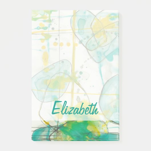 Füge Deinen Namen hinzu | Splash I Post-it Klebezettel (Vorderseite)