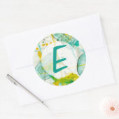 Füge Deinen Namen hinzu | Splash I Runder Aufkleber (Umschlag)