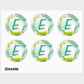 Füge Deinen Namen hinzu | Splash I Runder Aufkleber (Blatt)