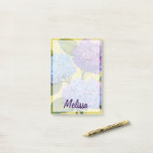Füge Deinen Namen hinzu | Spring Hydrangeas I Post-it Klebezettel (Auf Schreibtisch)