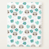 Füge Deinen Namen hinzu | Sweet Sloth Floral Patte Planer (Rückseite)